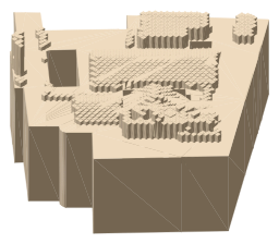 City Hall of Barcelona, the silhouette LookUp draws on the map