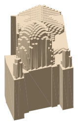 New Synagogue Berlin, the silhouette LookUp draws on the map