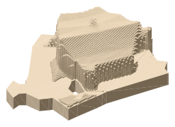 Berliner Philharmonie, the silhouette LookUp draws on the map