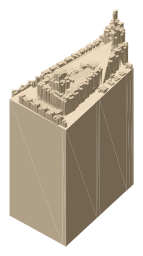 Wrigley Building, the silhouette LookUp draws on the map