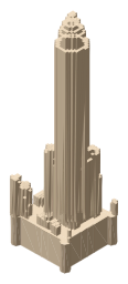 Chicago Water Tower, the silhouette LookUp draws on the map