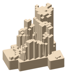Crookston Castle, the silhouette LookUp draws on the map