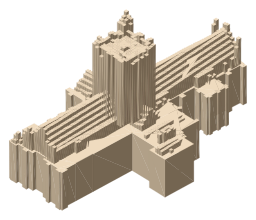 Paisley Abbey, the silhouette LookUp draws on the map