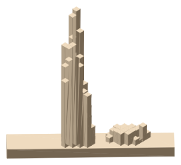 Water Polo Arena, the silhouette LookUp draws on the map