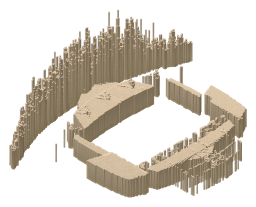 Wembley Stadium, the silhouette LookUp draws on the map