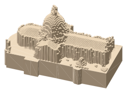 Brompton Oratory, the silhouette LookUp draws on the map