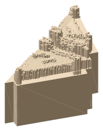 The Rolling Bridge, the silhouette LookUp draws on the map