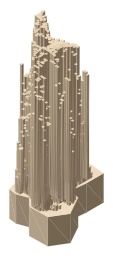 ArcelorMittal Orbit, the silhouette LookUp draws on the map