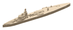 HMS Belfast, the silhouette LookUp draws on the map