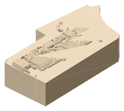 Blackfriars Theatre, the silhouette LookUp draws on the map