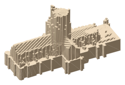 Southwark Cathedral, the silhouette LookUp draws on the map