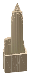 70 Pine Street, the silhouette LookUp draws on the map