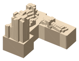 Mains Castle, the silhouette LookUp draws on the map