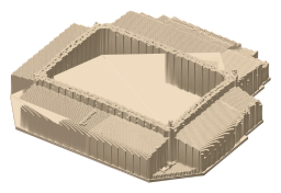 Tynecastle Park, the silhouette LookUp draws on the map
