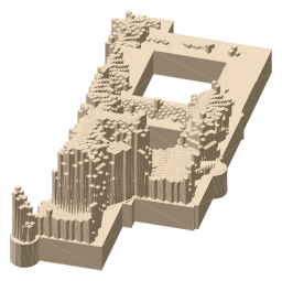 Glamis Castle, the silhouette LookUp draws on the map