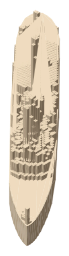HMY Britannia, the silhouette LookUp draws on the map
