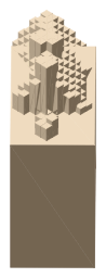 Roslin Castle, the silhouette LookUp draws on the map