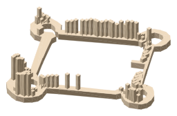 Inverlochy Castle, the silhouette LookUp draws on the map