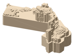 Dirleton Castle, the silhouette LookUp draws on the map