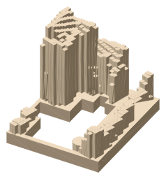 Castle Campbell, the silhouette LookUp draws on the map
