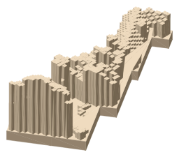 Aberdour Castle, the silhouette LookUp draws on the map