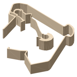 Broughty Castle, the silhouette LookUp draws on the map