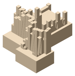 Scalloway Castle, the silhouette LookUp draws on the map