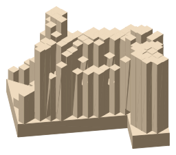 Lochranza Castle, the silhouette LookUp draws on the map