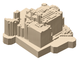 Dalhousie Castle, the silhouette LookUp draws on the map
