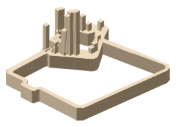 Dunollie Castle, the silhouette LookUp draws on the map