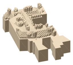 Dalkeith Palace, the silhouette LookUp draws on the map