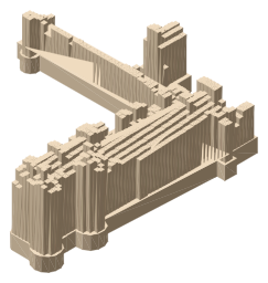 Falkland Palace, the silhouette LookUp draws on the map
