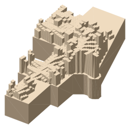 Kelburn Castle, the silhouette LookUp draws on the map