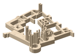 Huntly Castle, the silhouette LookUp draws on the map