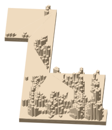New Slains Castle, the silhouette LookUp draws on the map