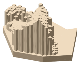 Duntrune Castle, the silhouette LookUp draws on the map