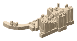 Duns Castle, the silhouette LookUp draws on the map
