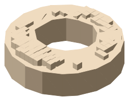 Broch of Clickimin, the silhouette LookUp draws on the map