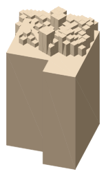 Neidpath Castle, the silhouette LookUp draws on the map