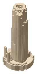 Coit Tower, the silhouette LookUp draws on the map