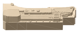 Walk of Game, the silhouette LookUp draws on the map