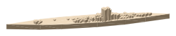 USS Pampanito, the silhouette LookUp draws on the map
