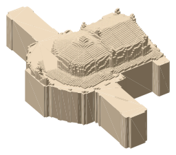 Burgtheater, the silhouette LookUp draws on the map